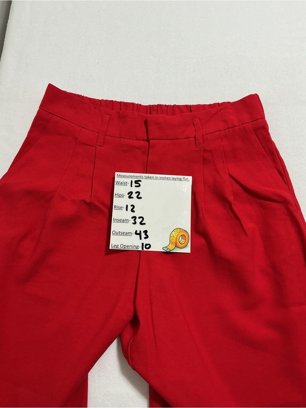 A New Day Red High Rise Pleated Wide Leg Pants Size 6 - Picture 2 of 8